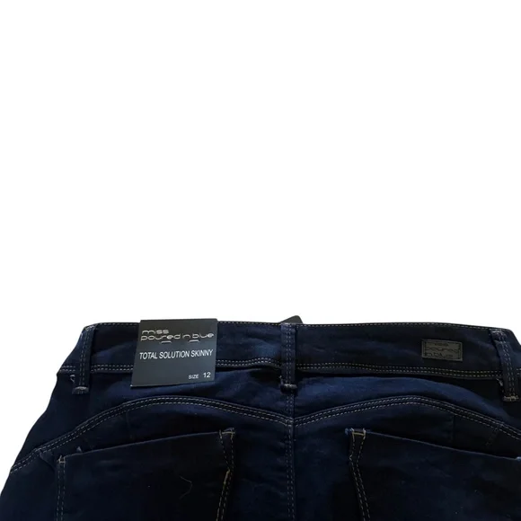 NWT Miss Poured In Blue Total Solution Skinny Stretch Jeans Womens 12 - Picture 5 of 5